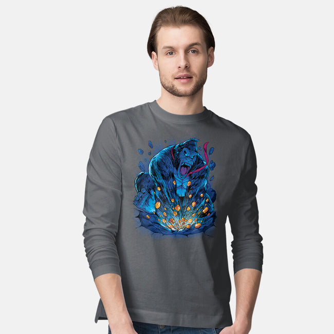 Gold Gorilla-Mens-Long Sleeved-Tee-Bruno Mota