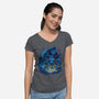 Gold Gorilla-Womens-V-Neck-Tee-Bruno Mota