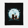 Prince Fox Moon-None-Fleece-Blanket-Vallina84