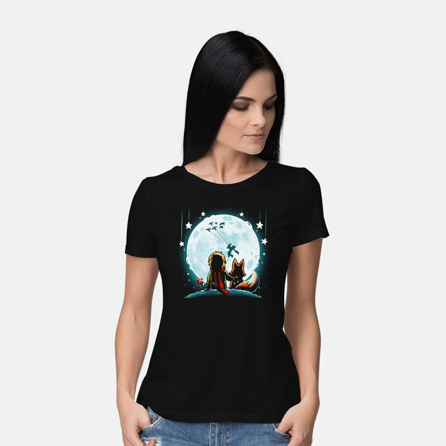 Prince Fox Moon-Womens-Basic-Tee-Vallina84