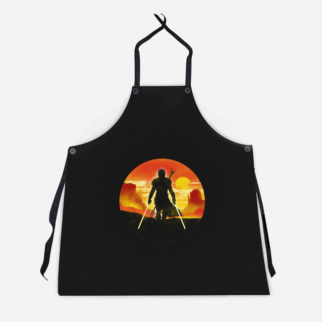 The Mandalorian Knight-Unisex-Kitchen-Apron-kharmazero