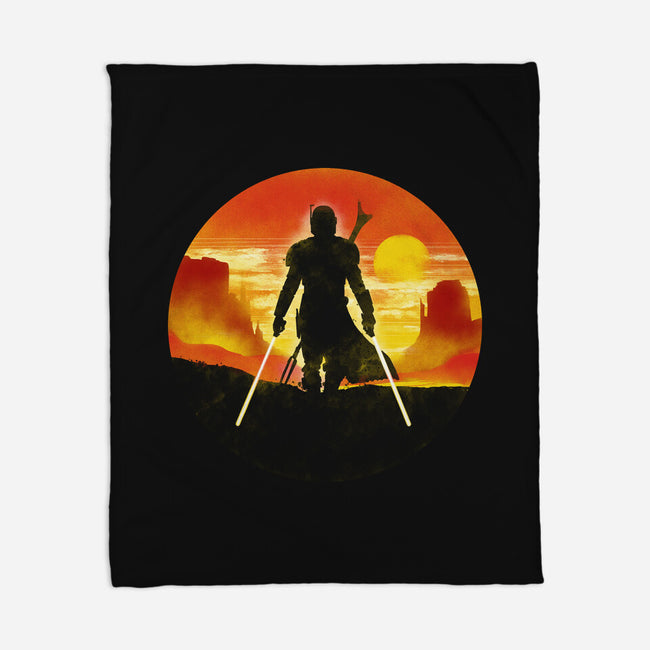 The Mandalorian Knight-None-Fleece-Blanket-kharmazero
