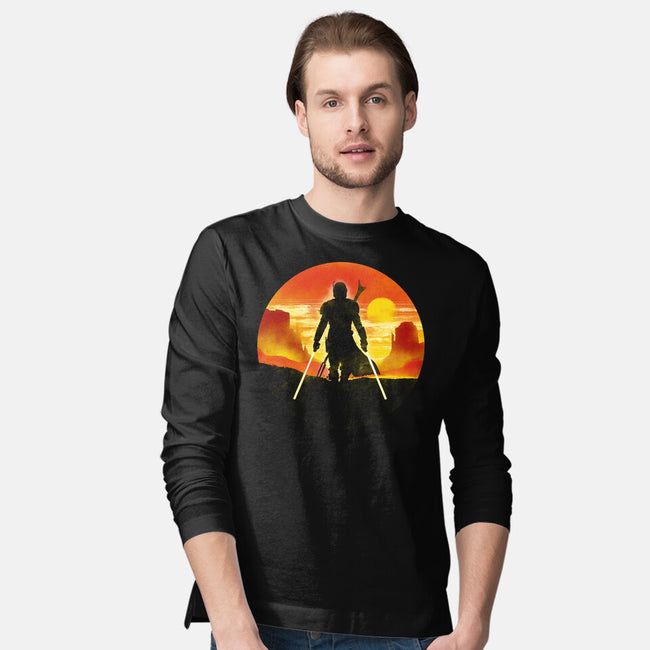 The Mandalorian Knight-Mens-Long Sleeved-Tee-kharmazero