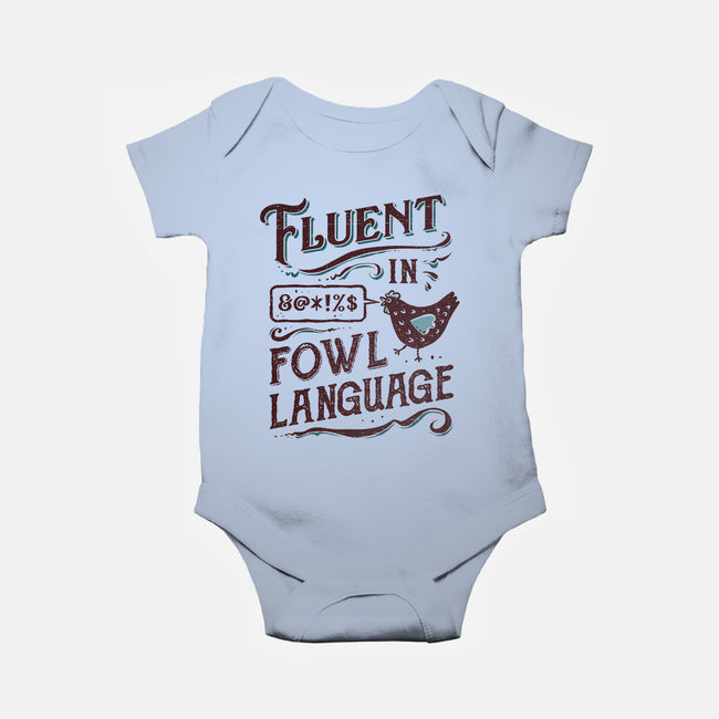 Fluent In Fowl Language-Baby-Basic-Onesie-kg07