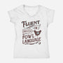 Fluent In Fowl Language-Womens-V-Neck-Tee-kg07