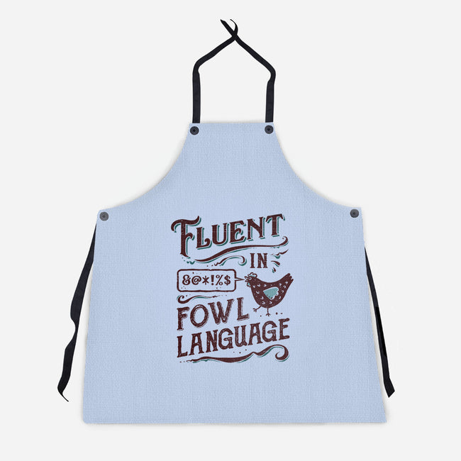 Fluent In Fowl Language-Unisex-Kitchen-Apron-kg07