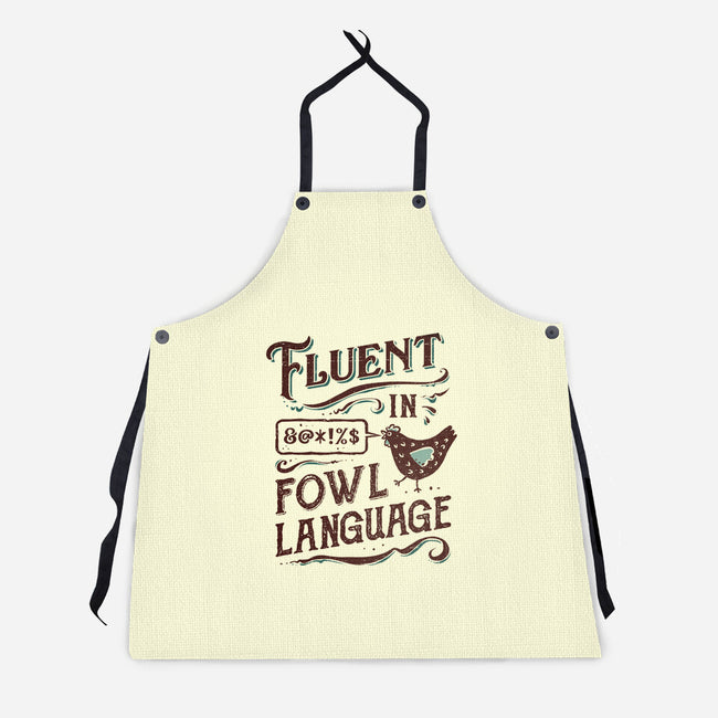 Fluent In Fowl Language-Unisex-Kitchen-Apron-kg07