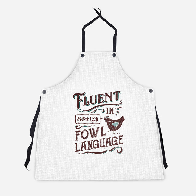 Fluent In Fowl Language-Unisex-Kitchen-Apron-kg07