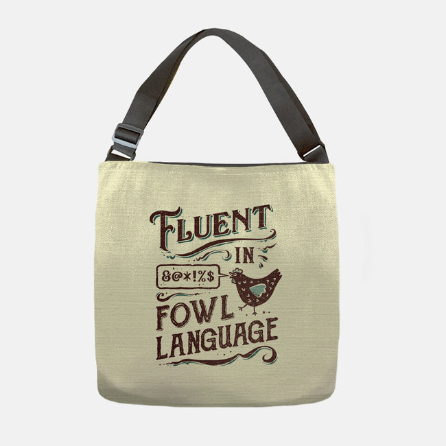 Fluent In Fowl Language-None-Adjustable Tote-Bag-kg07