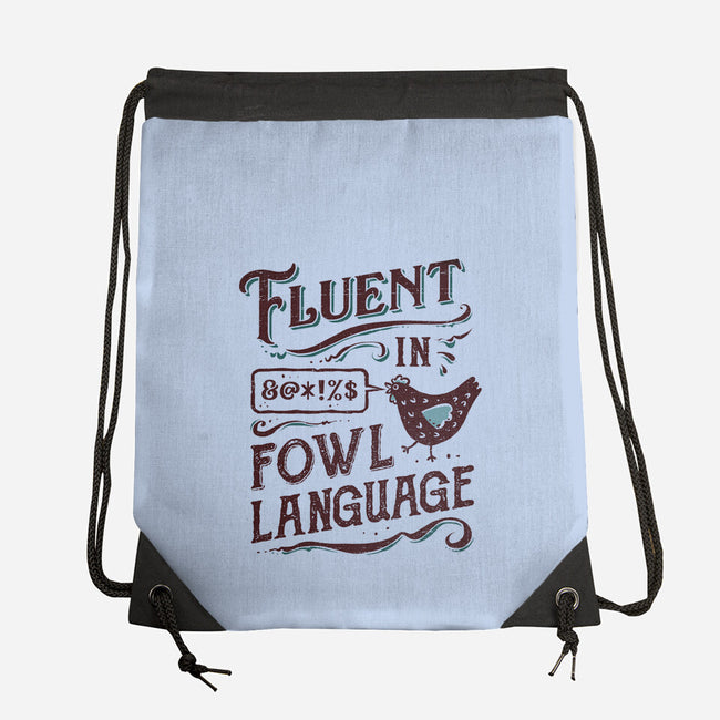 Fluent In Fowl Language-None-Drawstring-Bag-kg07