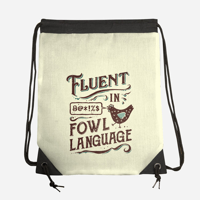 Fluent In Fowl Language-None-Drawstring-Bag-kg07