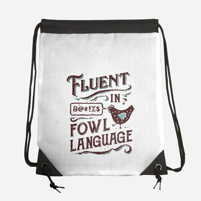Fluent In Fowl Language-None-Drawstring-Bag-kg07