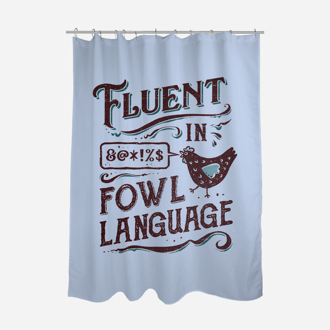 Fluent In Fowl Language-None-Polyester-Shower Curtain-kg07