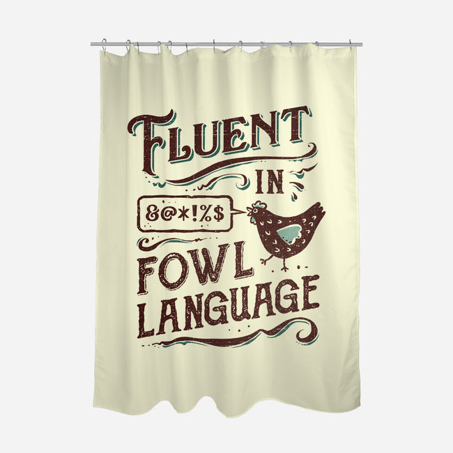 Fluent In Fowl Language-None-Polyester-Shower Curtain-kg07