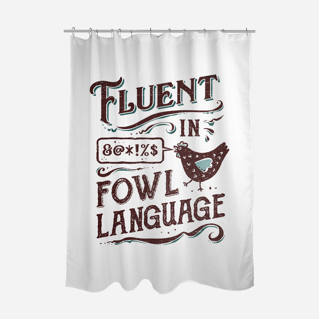 Fluent In Fowl Language-None-Polyester-Shower Curtain-kg07