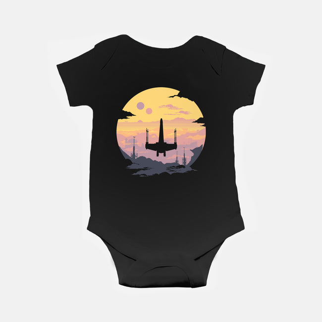 Rogue Fighter-Baby-Basic-Onesie-rocketman_art
