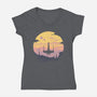 Rogue Fighter-Womens-V-Neck-Tee-rocketman_art