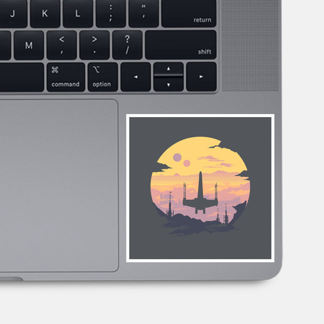 Rogue Fighter-None-Glossy-Sticker-rocketman_art