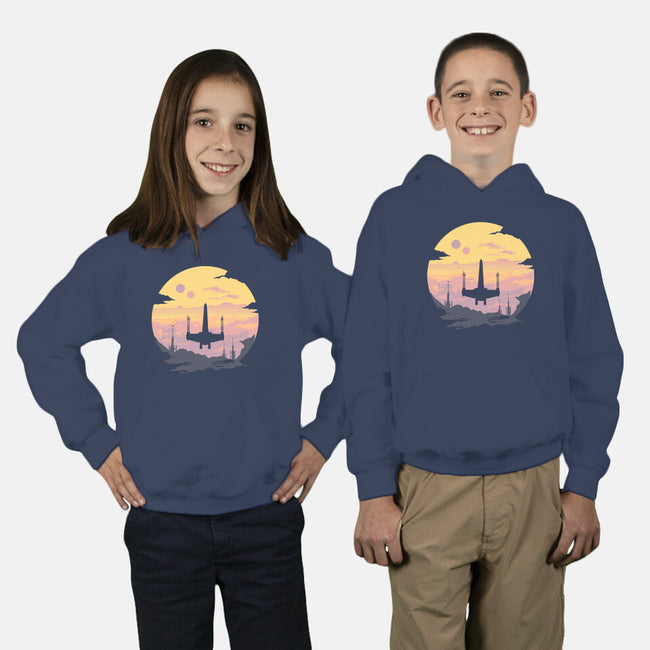 Rogue Fighter-Youth-Pullover-Sweatshirt-rocketman_art