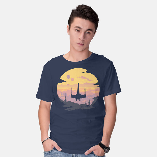 Rogue Fighter-Mens-Basic-Tee-rocketman_art