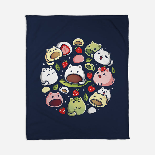 Mochi Kittens-None-Fleece-Blanket-Vallina84