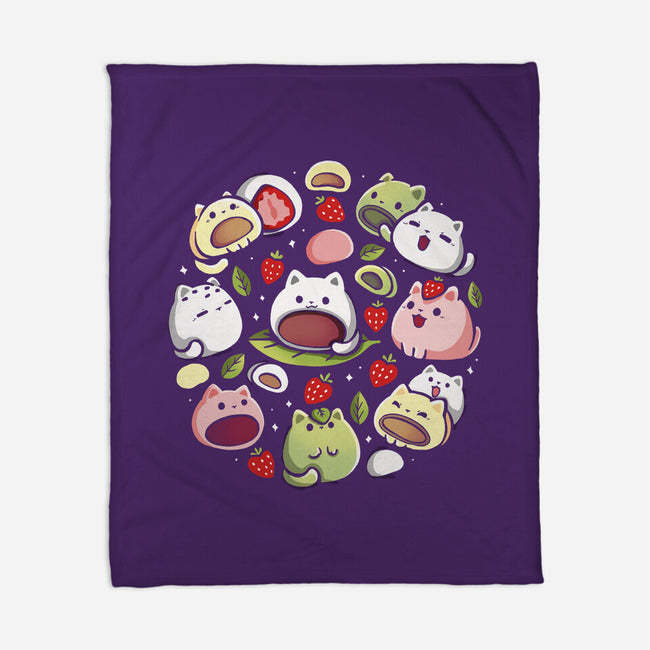 Mochi Kittens-None-Fleece-Blanket-Vallina84