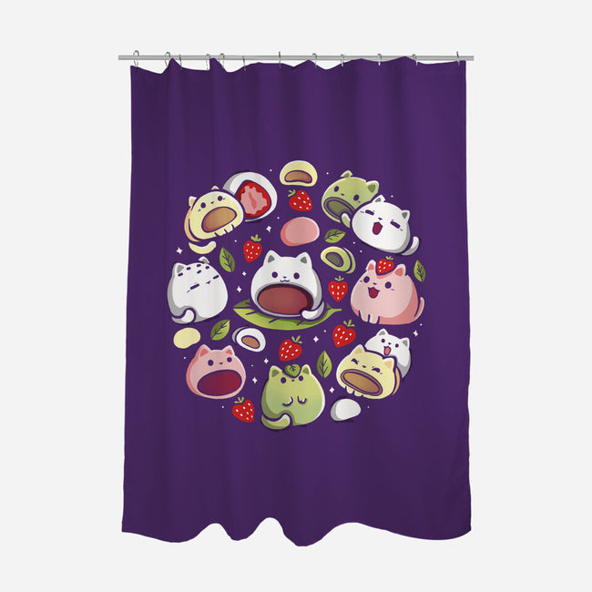 Mochi Kittens-None-Polyester-Shower Curtain-Vallina84