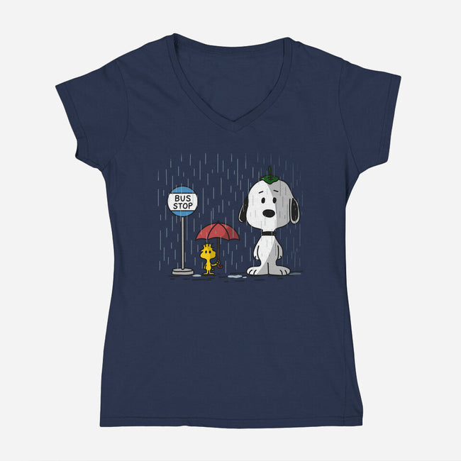 Good Neighbor-Womens-V-Neck-Tee-zachterrelldraws