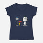 Good Neighbor-Womens-V-Neck-Tee-zachterrelldraws