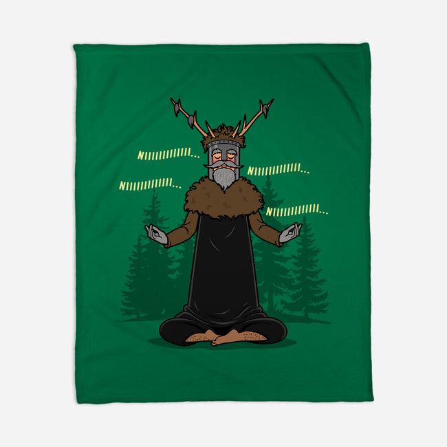 The Knight Who Practices Yoga-None-Fleece-Blanket-Boggs Nicolas