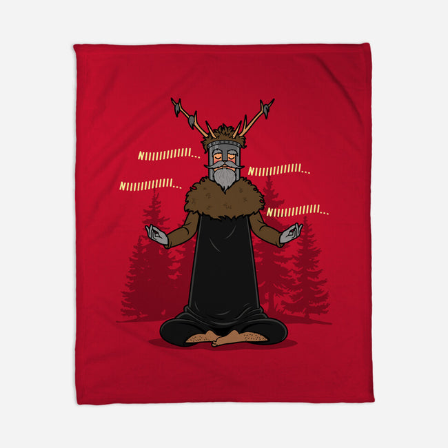The Knight Who Practices Yoga-None-Fleece-Blanket-Boggs Nicolas