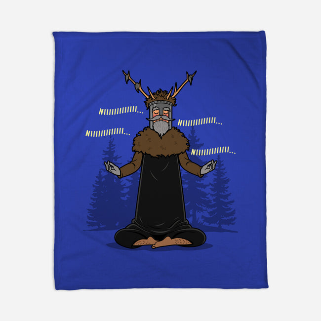 The Knight Who Practices Yoga-None-Fleece-Blanket-Boggs Nicolas