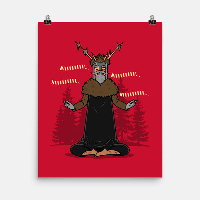 The Knight Who Practices Yoga-None-Matte-Poster-Boggs Nicolas