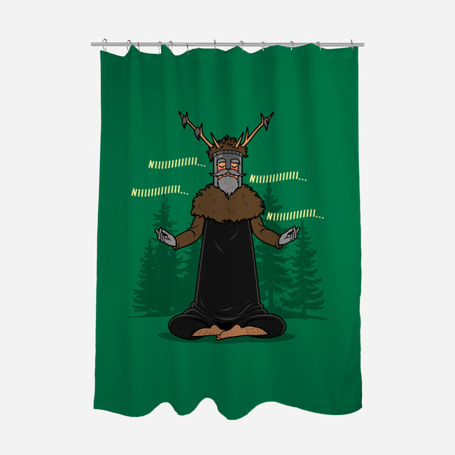 The Knight Who Practices Yoga-None-Polyester-Shower Curtain-Boggs Nicolas