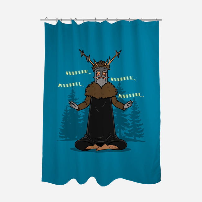 The Knight Who Practices Yoga-None-Polyester-Shower Curtain-Boggs Nicolas