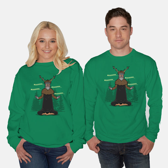 The Knight Who Practices Yoga-Unisex-Crew Neck-Sweatshirt-Boggs Nicolas