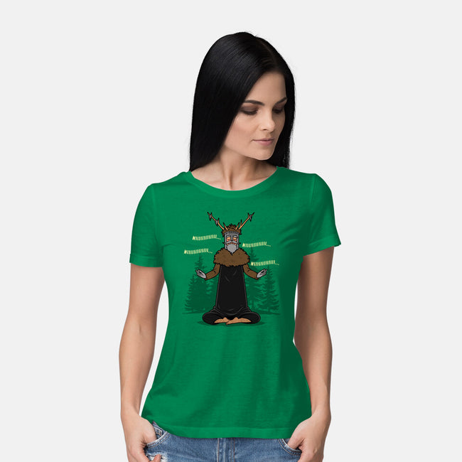 The Knight Who Practices Yoga-Womens-Basic-Tee-Boggs Nicolas