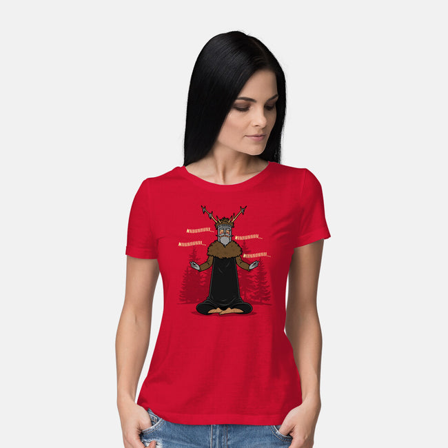 The Knight Who Practices Yoga-Womens-Basic-Tee-Boggs Nicolas