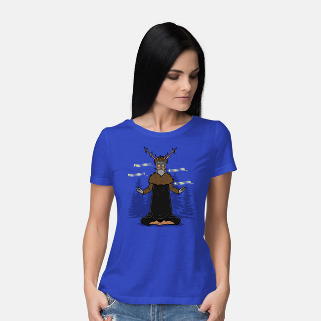 The Knight Who Practices Yoga-Womens-Basic-Tee-Boggs Nicolas