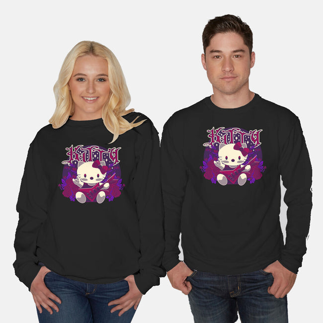 Nu Metal Cat-Unisex-Crew Neck-Sweatshirt-rmatix