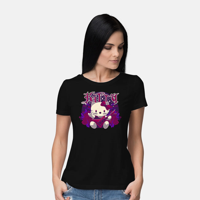 Nu Metal Cat-Womens-Basic-Tee-rmatix