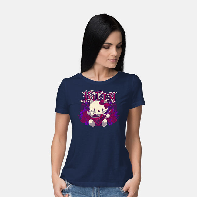 Nu Metal Cat-Womens-Basic-Tee-rmatix