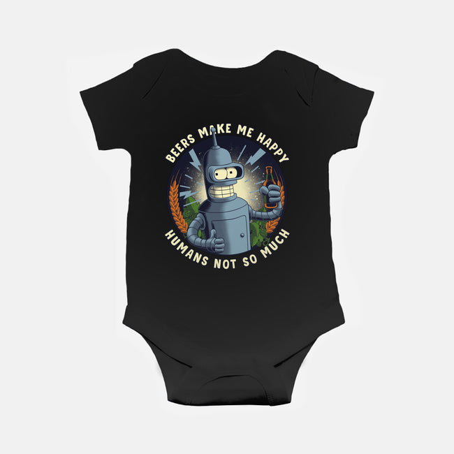 Beers Make Me Happy-Baby-Basic-Onesie-rmatix