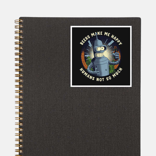 Beers Make Me Happy-None-Glossy-Sticker-rmatix