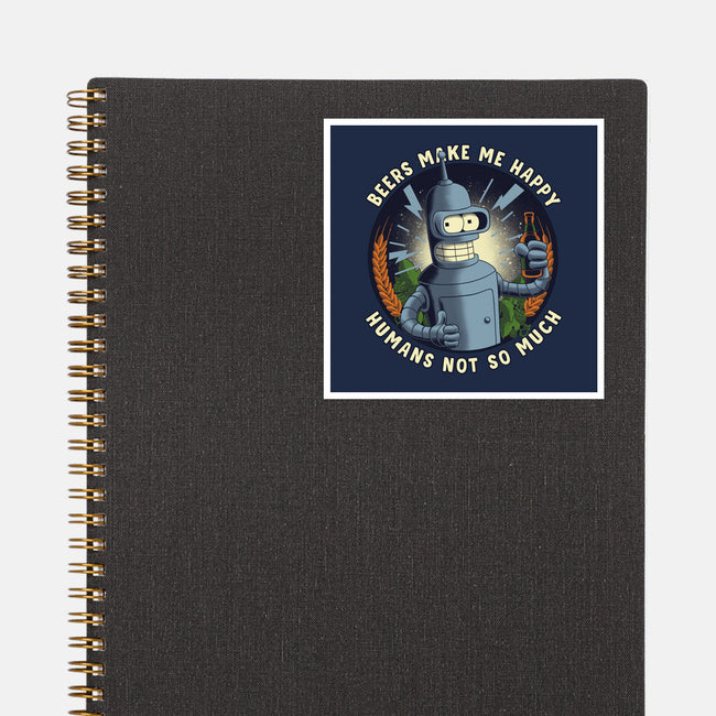 Beers Make Me Happy-None-Glossy-Sticker-rmatix