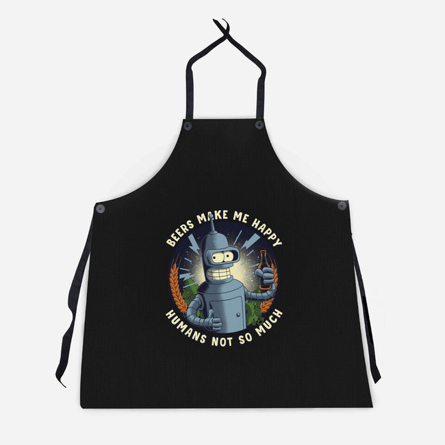 Beers Make Me Happy-Unisex-Kitchen-Apron-rmatix