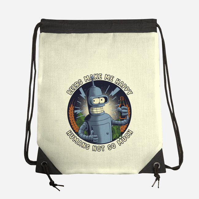 Beers Make Me Happy-None-Drawstring-Bag-rmatix