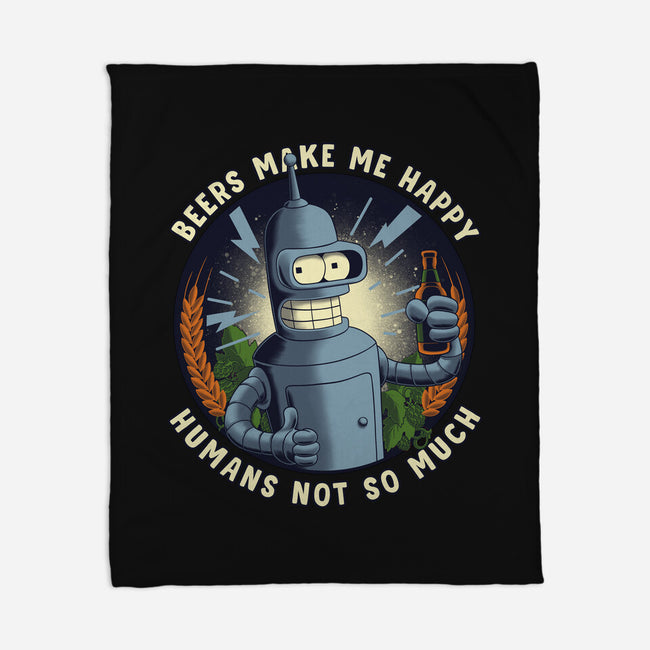Beers Make Me Happy-None-Fleece-Blanket-rmatix