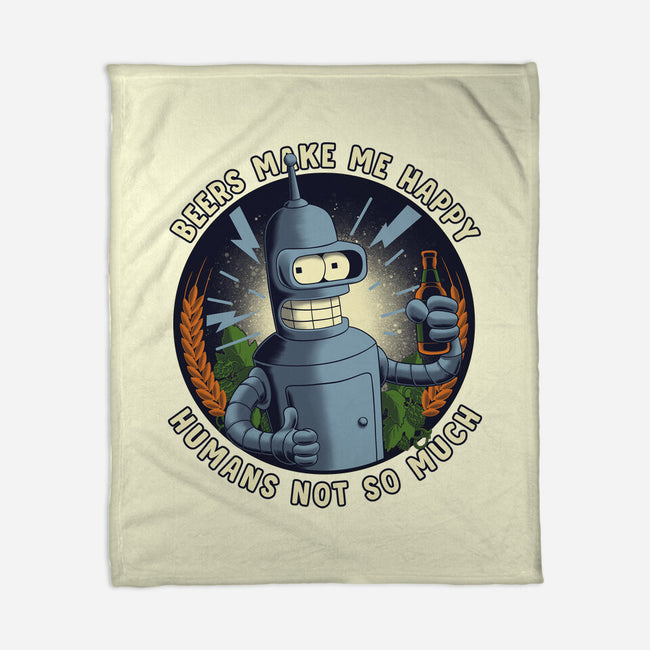 Beers Make Me Happy-None-Fleece-Blanket-rmatix