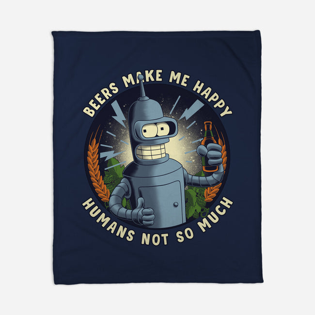 Beers Make Me Happy-None-Fleece-Blanket-rmatix